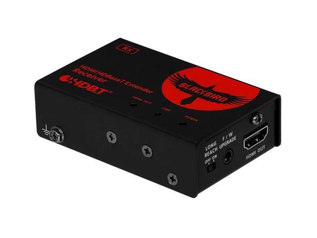 Monoprice Blackbird 4K HDMI HDBaseT Extender [TAA] Over Single Cat6a, Up To 100m (328ft) HDCP 2.2, plus 3D and Deep Color, 4096 × 2160 @ 60 Hz