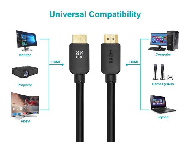 Monoprice Ultra 8K HDMI Cable - 10 Feet - Black | No Logo High Speed 8K@60Hz 48Gbps Dynamic HDR eARC Compatible With PS5 / Xbox Series X & Series S and More - image 5