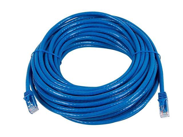 Monoprice Cat6 Ethernet Patch Cable - 20 Feet - Blue Network Internet Cord - RJ45, Stranded, 550Mhz, UTP, Pure Bare Copper Wire, 24AWG - Flexboot...