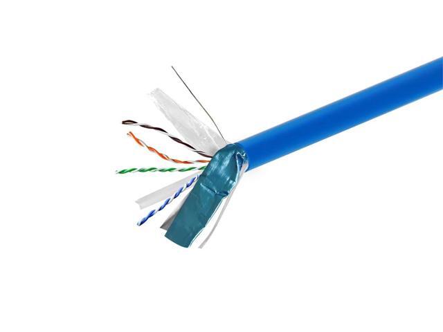 Monoprice Cat6 Ethernet Bulk Cable - Network Internet Cord - Solid, 550Mhz, STP, CMR, Pure Bare Copper Wire, 23AWG, No Logo, 1000ft, Blue