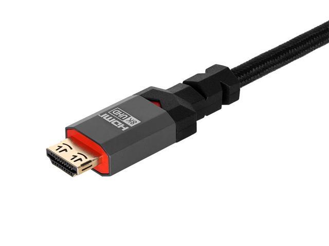 Monoprice 8K Certified Ultra High Speed HDMI Cable - 10 Feet - Black Braided - HDMI 2.1, 8K@60Hz, 4k@120Hz, 48Gbps, HDR, VRR, CL3 In-Wall Rated