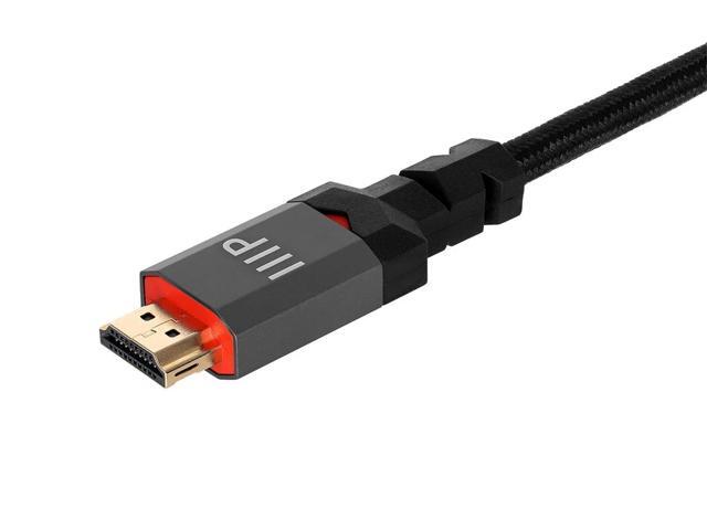 Monoprice 8K Certified Ultra High Speed HDMI Cable - 10 Feet - Black Braided - HDMI 2.1, 8K@60Hz, 4k@120Hz, 48Gbps, HDR, VRR, CL3 In-Wall Rated