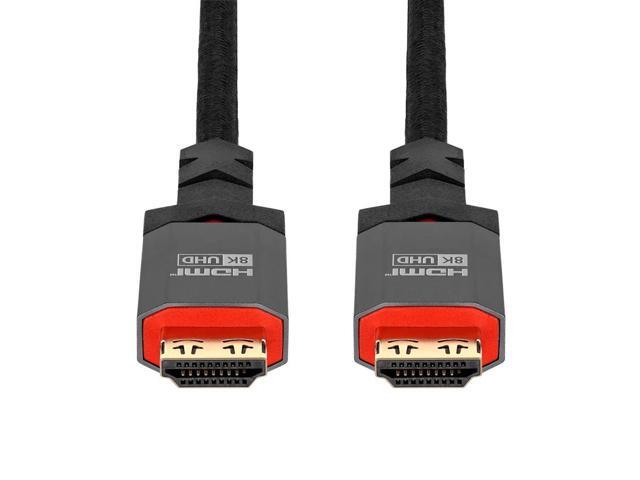 Monoprice 8K Certified Ultra High Speed HDMI Cable - 15 Feet - Black Braided - HDMI 2.1, 8K@60Hz, 4k@120Hz, 48Gbps, HDR, VRR, CL3 In-Wall Rated