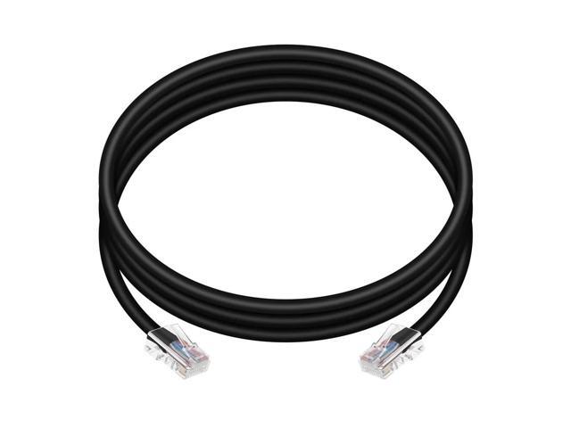 Monoprice Cat5e Ethernet Patch Cable - 7 Feet - Black Network Internet Cord - RJ45, Stranded, 350Mhz, UTP, Pure Bare Copper Wire, 24AWG -...