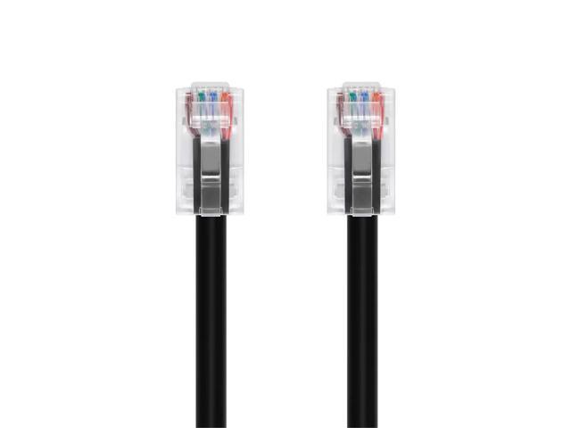 Monoprice Cat6A Patch Cable - 100 Feet - Black 26AWG, 10G, Bare Copper Conductor, Gold Plated Copper Connector, RJ45, Non-Booted Ethernet Cable