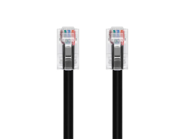 Monoprice Cat6A Patch Cable - 14 Feet - Black 26AWG, 10G, Bare Copper Conductor, Gold Plated Copper Connector, RJ45, Non-Booted Ethernet Cable