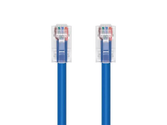 Monoprice Cat6A Patch Cable - 25 Feet - Blue 26AWG, 10G, Bare Copper conductor, Gold Plated Copper Connector, RJ45, Non-booted Ethernet Cable