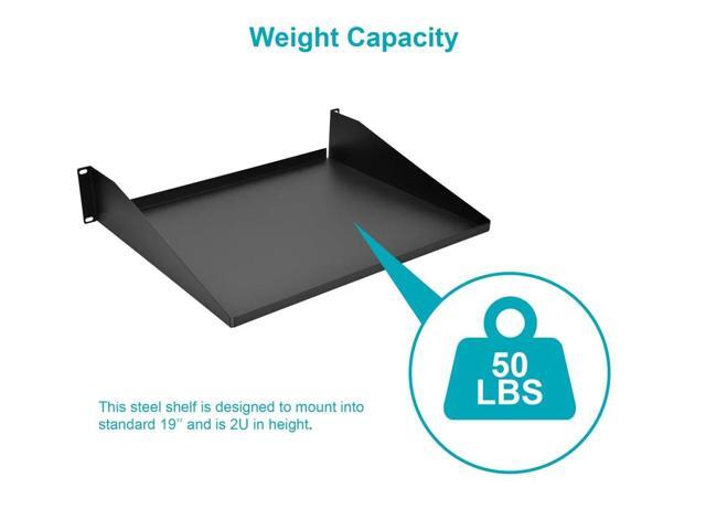 Monoprice Single Sided Shelf, 3.5(H) x 14.5(D) x 19(W), 50 lbs.