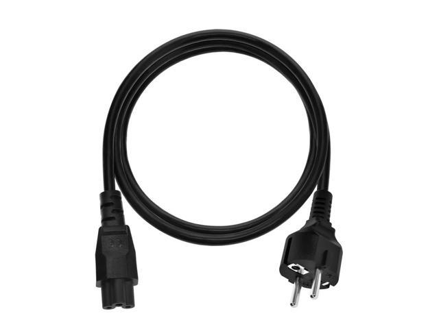 Monoprice Power Cord - 6 Feet - Black 2-Prong, CEE 7/7 SCHUKO (Europe) to IEC 60320 C5, 18AWG, 10amps