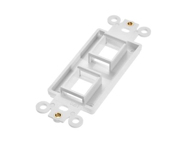 Monoprice Dcor Insert for Keystone 2 Hole - White for Home Office Install