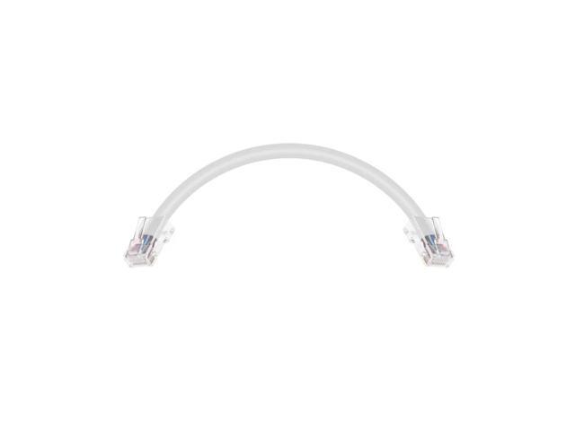 Monoprice Cat6 Ethernet Patch Cable - 0.5 Feet - White, RJ45, Stranded, 550Mhz, UTP, Pure Bare Copper Wire, 24AWG - Zeroboot Series