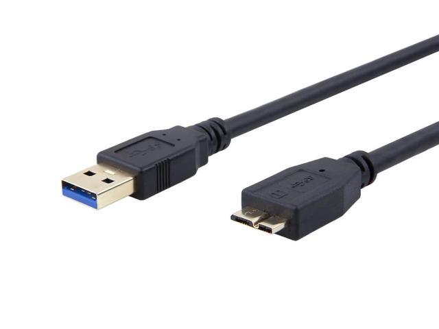 Monoprice USB-A to Micro B 3.0 Cable - 2 Meters - Black (3 Pack) Compatible with Samsung Galaxy S5, Note Pro 12.2, Note 3, WD Western Digital My...
