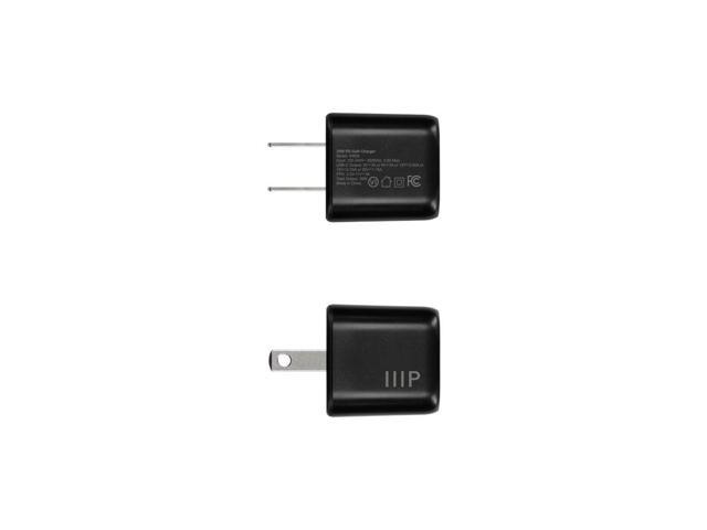 Monoprice 2-Pack USB-C Mini GaN Charger - 35W PD 3.0, Fast Charging, Compatible with iPhone, iPad, Samsung Galaxy, Black