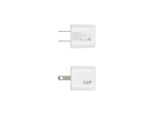 Monoprice 2-Pack USB-C Mini GaN Charger - 35W PD 3.0, Fast Charging, Compatible with iPhone, iPad, Samsung Galaxy, White