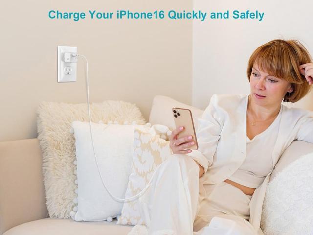 Monoprice 2-Pack USB-C Mini GaN Charger - 35W PD 3.0, Fast Charging, Compatible with iPhone, iPad, Samsung Galaxy, White