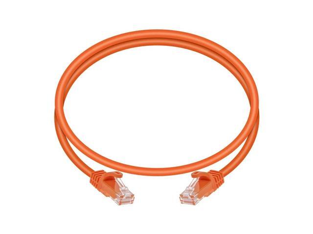 Monoprice Cat5e Ethernet Patch Cable - 3 Feet - Orange Network Internet Cord - Snagless RJ45, Stranded, 350Mhz, UTP, Pure Bare Copper Wire, 24AWG...