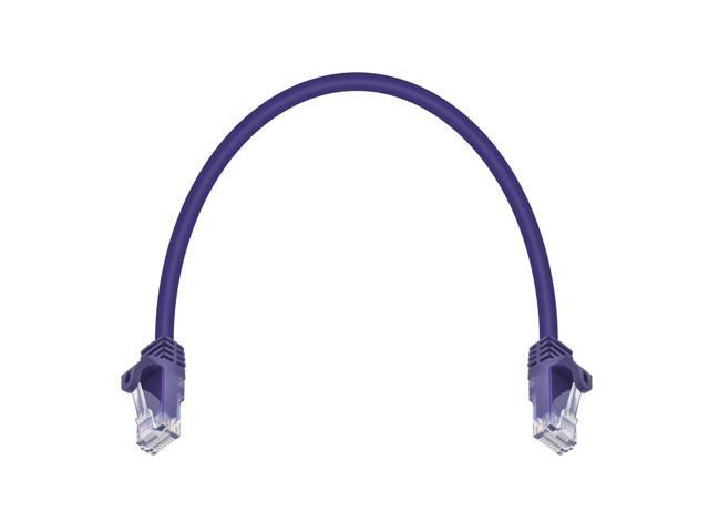 Monoprice Cat5E Ethernet Patch Cable - 1 Feet - Purple Network Internet Cord - Snagless RJ45, Stranded, 350Mhz, Utp, Pure Bare Copper Wire, 24Awg...
