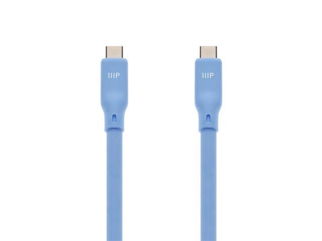 Monoprice USB4 Gen 2 Silicone Cable 6ft Blue