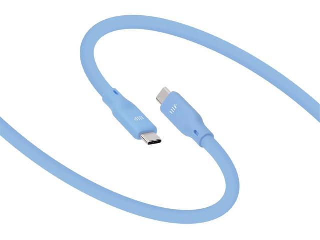 Monoprice USB4 Gen 2 Silicone Cable 6ft Blue