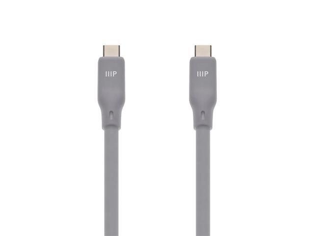 Monoprice USB4 Gen 2 Silicone Cable 6ft Gray