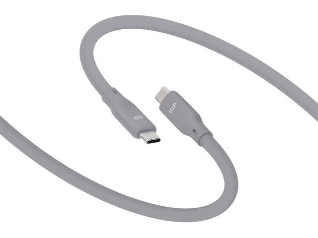 Monoprice USB4 Gen 2 Silicone Cable 6ft Gray