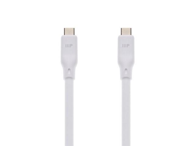 Monoprice USB4 Gen 3 Silicone Cable 3ft White