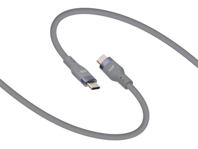 Monoprice USB 2.0 USB-C to USB-C Silicone Cable 6ft Gray