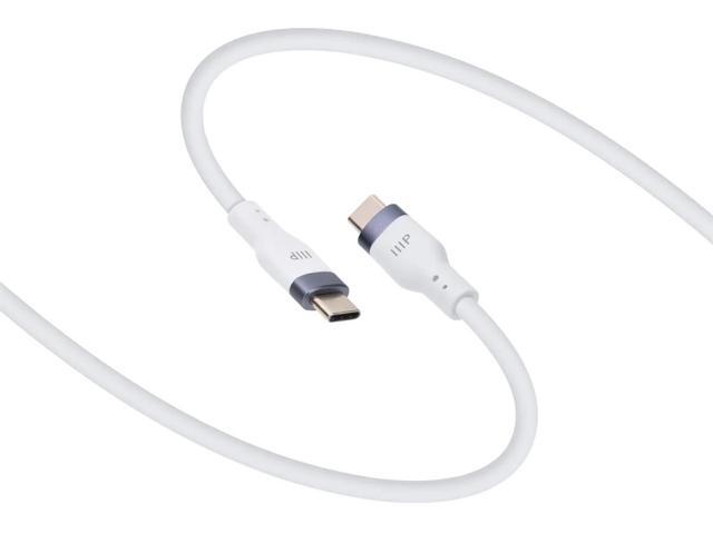 Monoprice USB 2.0 USB-C to USB-C Silicone Cable 3ft White