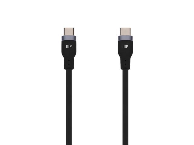 Monoprice USB 2.0 USB-C to USB-C Silicone Cable 3ft Black