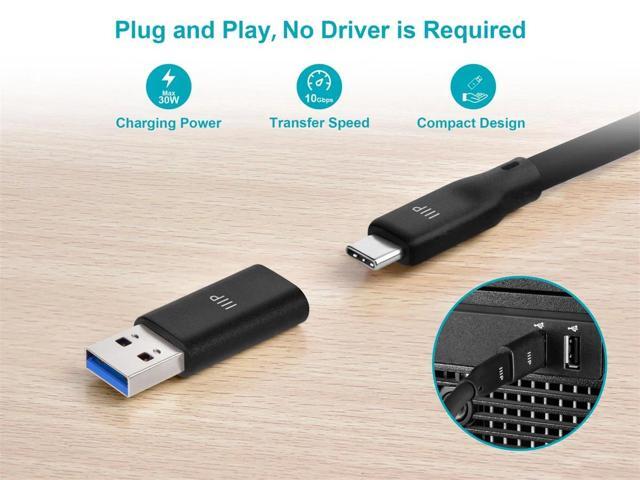 Monoprice USB-A Male to USB-C Female Adapter, 10Gbps High-Speed Converter