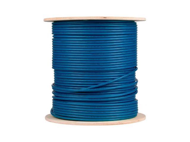 Monoprice Entegrade Cat8 Network Cable V2 - 1000 Feet - Blue 2GHz S/FTP Solid, 22AWG, Bulk Bare Copper, 40G, For Networking, LAN, Modem, Router