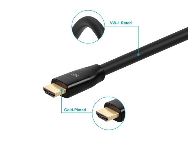 Monoprice 4K Certified High Speed HDMI Cable - 4K60Hz, 18Gbps, HDR, VW-1 Rated, 20ft, Black
