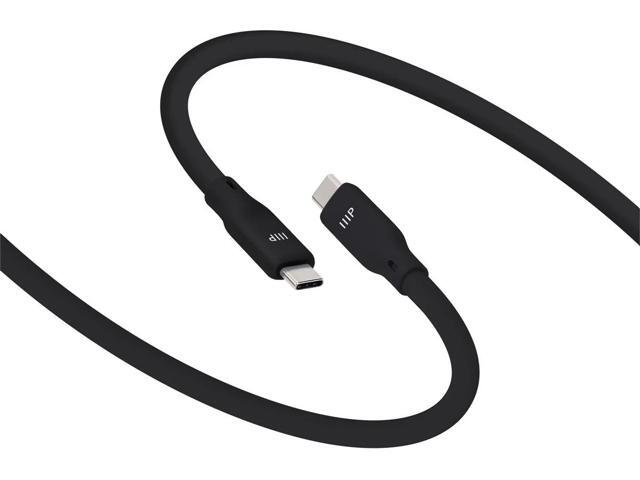 Monoprice USB4 Gen 2 Silicone Cable 6ft Black - 2 Pack