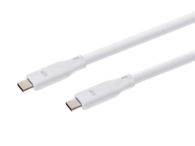 Monoprice USB4 Gen 2 Silicone Cable 6ft White - 2 Pack