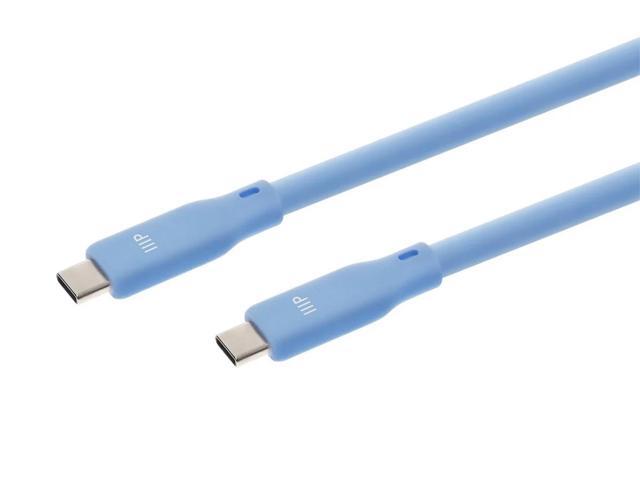 Monoprice USB4 Gen 2 Silicone Cable 6ft Blue - 2 Pack