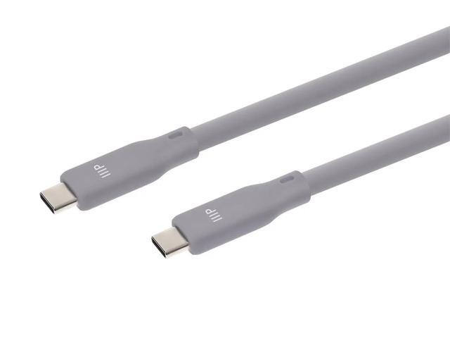 Monoprice USB4 Gen 2 Silicone Cable 6ft Gray - 2 Pack