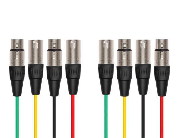 Monoprice 4-Channel XLR Male to XLR Female Snake 26AWG Cable C/d - 6 Meter (20 Feet) With 4 Balanced Mono / Unbalanced Stereo Lines