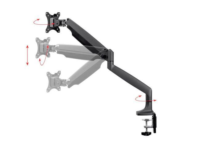 Monoprice Smooth Full Motion Single Monitor Adjustable Gas Spring Desk Mount - Black For Large Screens, Supports Up To 34 inch Monitors, 19.8 LBS.