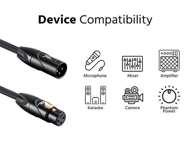 Monoprice XLR Male to XLR Female Cable [Microphone & Interconnect] - 1.5 Feet Gold Plated, 16AWG - Stage Right Series
