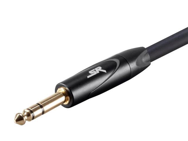 Monoprice XLR Female to 1/4 Inch TRS Male Cable - 6 Feet - Black 16AWG, Gold Plated - Stage Right Series