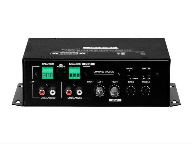 Monoprice Commercial Audio 120W 2ch Mixer Amp (No Logo)