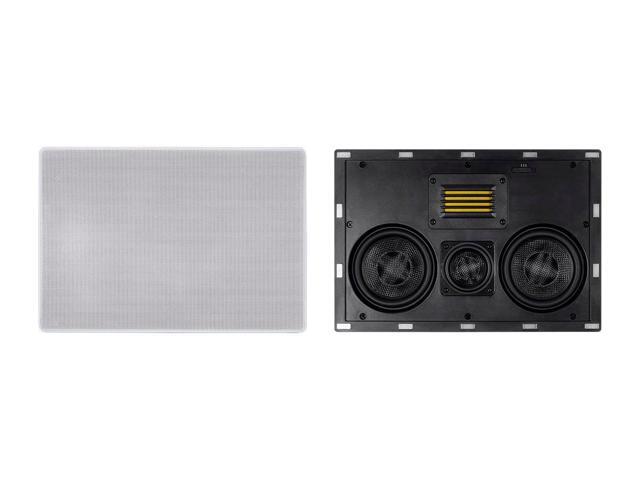 Monoprice 3-Way Carbon Fiber In-Wall Speaker Center Channel - Dual 5.25-inch (Single) With Ribbon Tweeter - Amber Series
