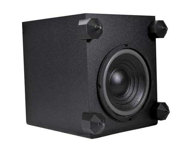 Monoprice 5.1 Channel Home Theater Satellite Speakers And Subwoofer - Black