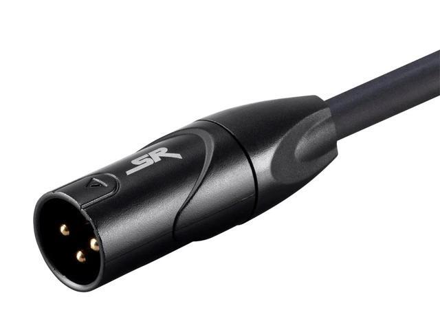 Monoprice XLR Male to 1/4 Inch TRS Male Cable - 6 Feet - Black 16AWG, Gold Plated - Stage Right Series