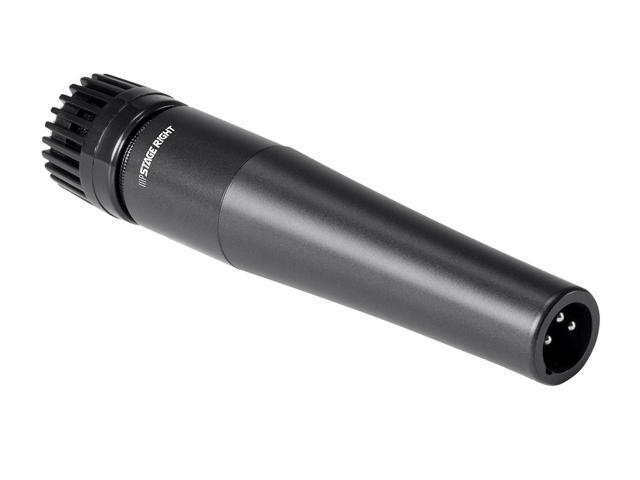 Monoprice Performance Dynamic Instrument Microphone with Clip and Bag, Unidirectional Cardioid Pickup Pattern, For Guitars Amps, Drums, or Horns