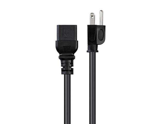 Monoprice Power Adapter Cord - 8 Feet - Black NEMA 5-15P to IEC 60320 C19, 14AWG, 15A/1875W, 3-Prong