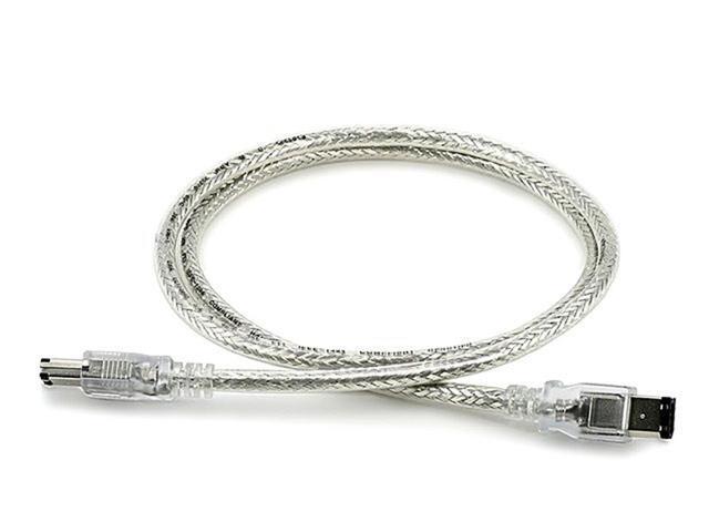 MonopriceIEEE-1394 FireWire i.LINK DV Cable 6P-6P M/M, 3ft (Clear)