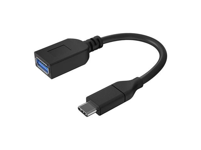 Monoprice USB C to USB A Female 3.1 Gen 1 Extension Cable - 0.5 Feet - Black Fast Charging, 5Gbps, 3A, 30AWG, Type C - Essentials Series