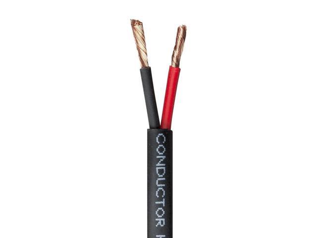 Monoprice Speaker Wire, CMP Rated, 2-Conductor, 14AWG, 250ft, Black