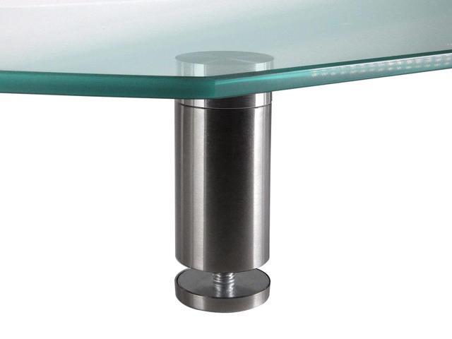 Monoprice Multimedia Riser Desktop Monitor Stand - Clear Glass, Large 30.8 x 11 Inches - Workstream Collection